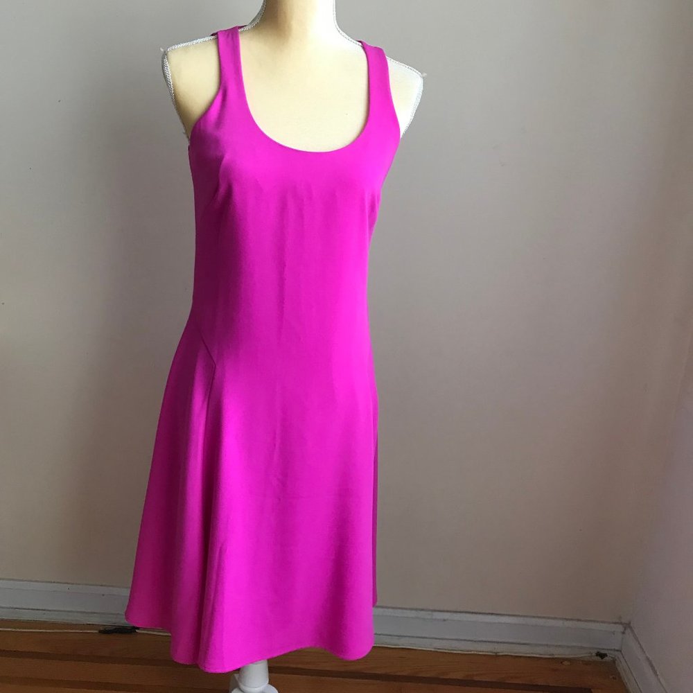 Neon Pink Ralph Lauren Sleeveless Flare Dress Sz.2